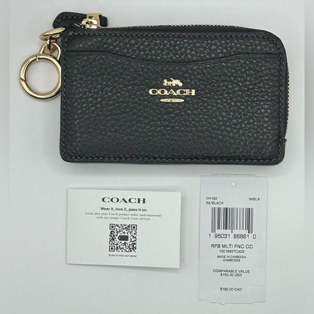 Coach Black Wallet with Gold Accents - Picture 2 of 5